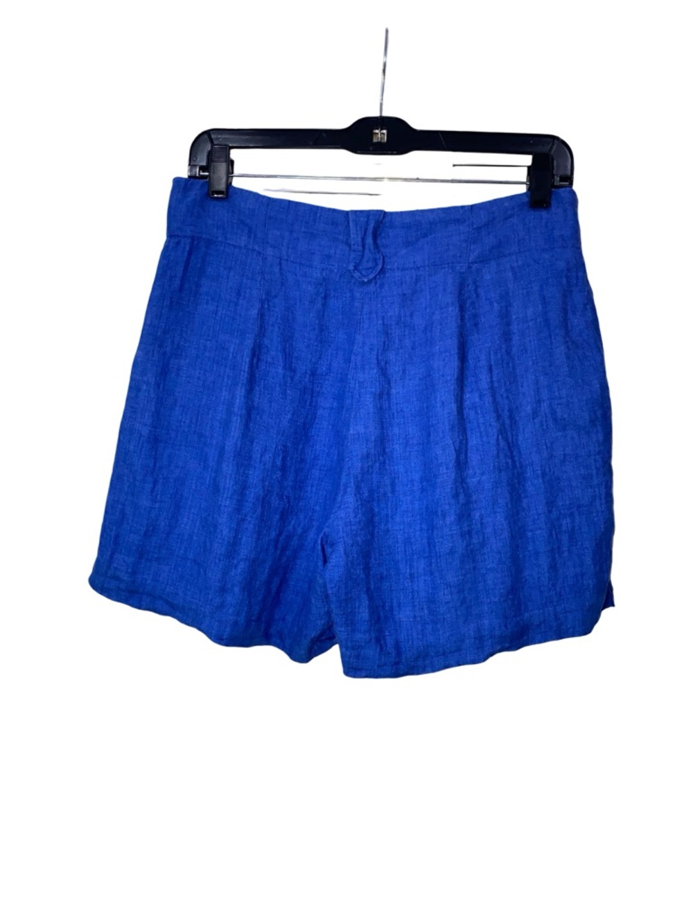 J. McLaughlin Cobalt High-Waist Linen Blend Shorts - Picture 3 of 5